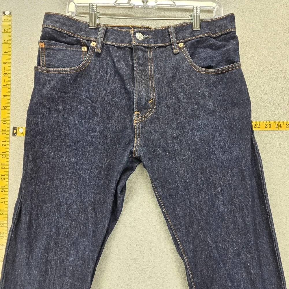 Levis 517 Jeans Mens 32x34 Blue Dark Wash Bootcut Zip Fly Regular Fit Denim
